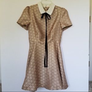 Gold Sister Jane Collar Dress